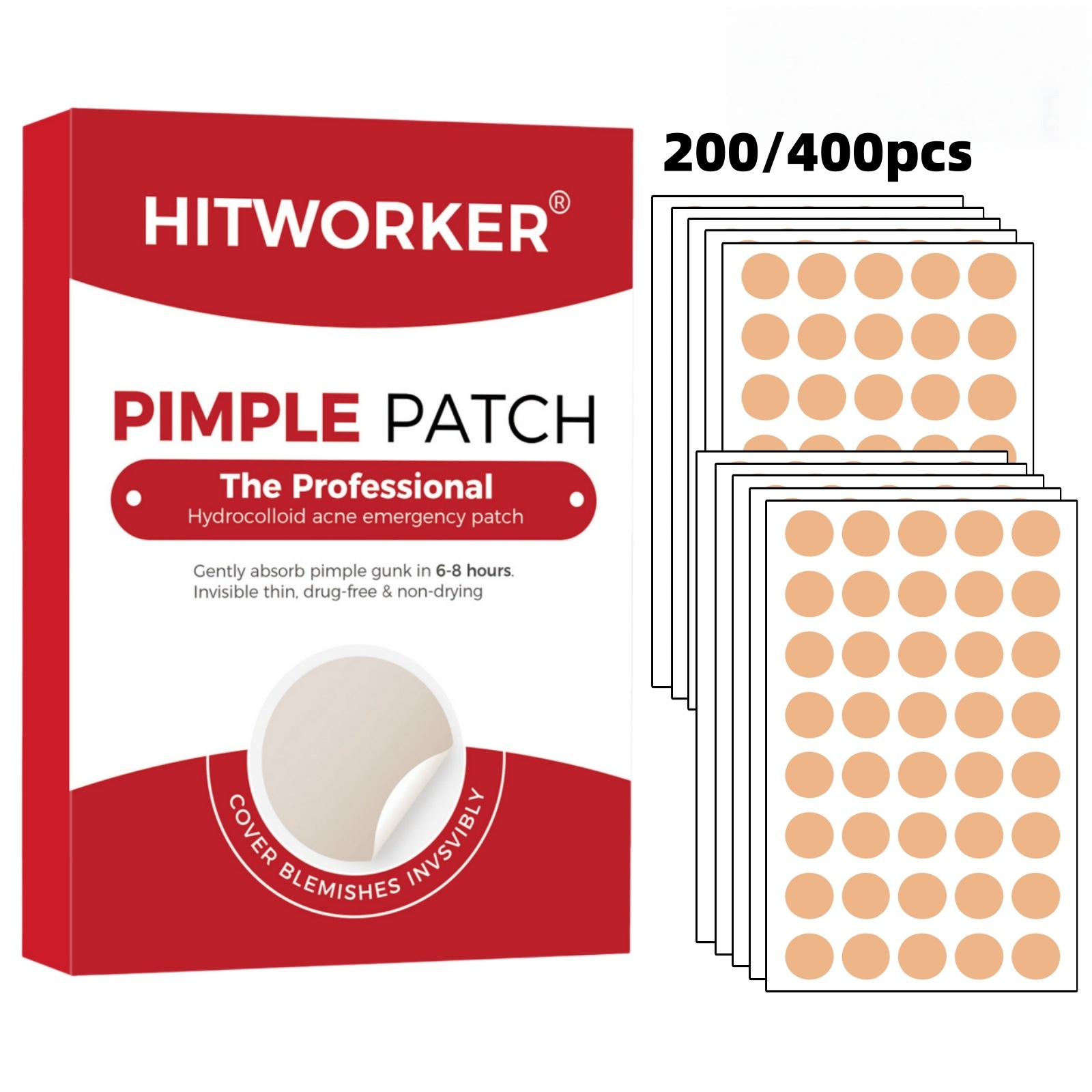 Skincare Whitening - 200/400 шт. невидимые тонкие пластыри от